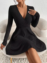 Zarelle | Langärmliges Kleid – Schwarz