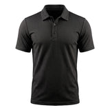Dario | Atmungsaktives Stretch Poloshirt – Espresso Schwarz