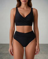 Marel | Figurformender Wickel-Bikini – Schwarz