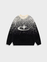 Fuzzy-Mohairpullover – Schwarz