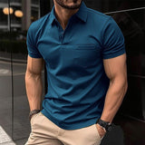 Timeless Polo – Weiches und stylisches Herrenhemd – Blau