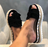 Solegenius - Orthopädische Sandalen mit Schleifendetail – Schwarz