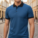 Lennart | Herren Kurzarm Poloshirt Regular Fit – Blau