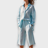 Isa – Hemd-Set mit Shorts – Blau