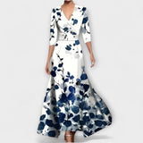 Alma - Damenkleid mit stilvollem Ärmeldesign – Blau