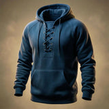 Paulus - Hochwertiger Baumwoll Kapuzenpullover – Blau