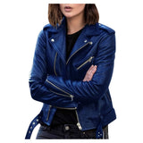 Lässige Bikerjacke für Damen | Mit Reißverschluss – Dunkelblau