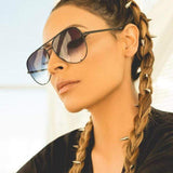 Designer Aviator Sonnenbrille – Schwarz