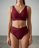 Marel | Figurformender Wickel-Bikini – Bordeauxrot