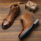 Aiden | Schnürung Vintage-Stil Stiefel – Braun