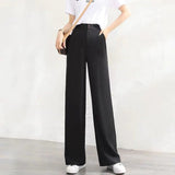 Brigid | Damen Weite Hose Hohe Taille – Schwarz