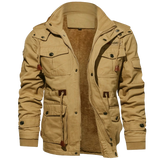 Herren Winterjacke | Utility Design Mit Warmem Innenfutter – Khaki