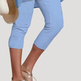 Brunhilde | Damen Capri Leggings 3/4 Länge – Blau