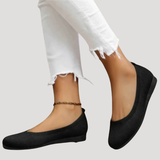 Brunhilde | Damen Gestrickte Slip-On Ballerinas – Schwarz