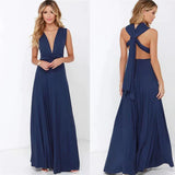 Orivienne – Vielseitiges Infinity-Maxikleid – Marineblau