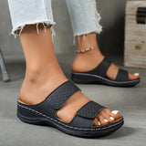 Yelena - stützende orthopädische Sandalen – Schwarz