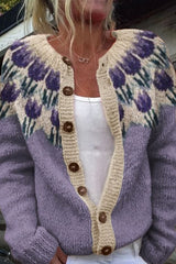 Keysha - Floral Cardigan – Lila