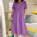Briar - Müheloses Knopfkleid – Lila