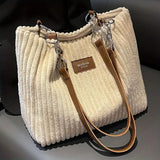 Julia | Baumwoll-Kord Tote Bag – Beige