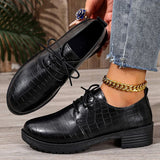 Niyra – Derby Schuhe Mit Schnürung Und Klobiger Sohle – Schwarz