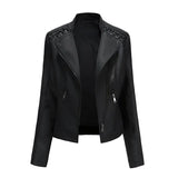 Drune | pu-lederjacke mit reibverschluss – Schwarz