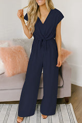 FashionStreet - Jumpsuit ohne Rücken, locker geschnitten – Marineblau