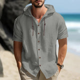 Osvaldo | Leichte Kapuzenbluse – Grau