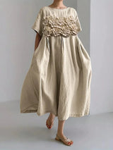 Clara | Premium Floral Kleid – Khaki