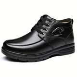 Winterschuhe Herren | Schnürschuhe mit gepolstertem Inneren – Schwarz