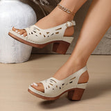 Valia - Bequeme High Heels – Weiß