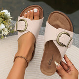 Auralie – Hochwertige und stylische Slip-On-Sandalen – Weiß