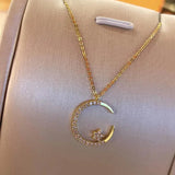 Mayana – Mond und Stern Halskette – Gold