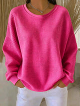 Lina - Strickpullover – Dunkelrosa