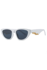 Celeste | Extravagante Cat-Eye Sonnenbrille – Weiß