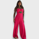 Salome – Jumpsuit mit Cut-out und Rückendetail – Rosa