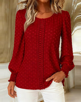 Maricea - Soft-Touch-Langarmshirt – Rot
