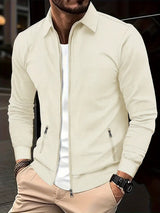 Herren Übergangsjacke Reißverschluss | Schmaler Schnitt – Beige