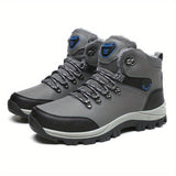 Winterschuhe Herren| Outdoor Schnürstiefel Mit Futter – Grau