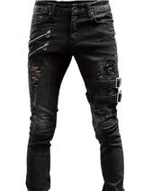 Samuel - Bikerjeans für den modernen Mann – Schwarz