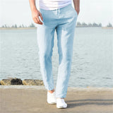 Herren Hose | leichte sommerliche Form mit weitem Bein – Hellblau