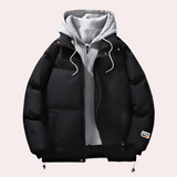 Olman - modische herren-kapuzenjacke – Schwarz