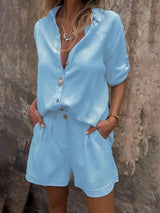 Arampatzi – Stilvolles Zweiteiliges Sommer Set – Blau