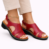 Calliope | Damen Komfort Sandalen mit verstellbaren Riemen – Rot