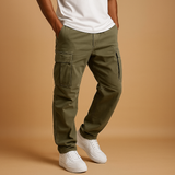 Herrenhose mit Taschenausrichtung | Gerade Form – Grün