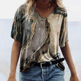 Carnale - Originelles Damen-T-Shirt im Boho-Stil – Wüstenlandschaft