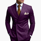 Casper | Herren Zweireiher Business Anzug – Lila