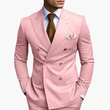 Casper | Herren Zweireiher Business Anzug – Rosa
