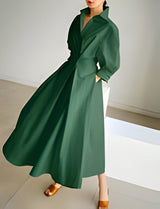 Isa | Schickes raffiniertes Maxikleid – Grün