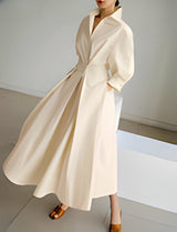 Isa | Schickes raffiniertes Maxikleid – Beige