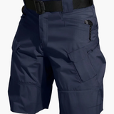 Herren-Funktionsshorts mit Taschen und Gürtel – Marineblau